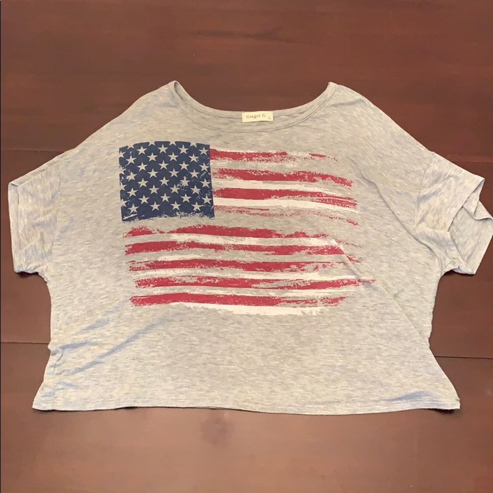 American Flag Crop Top